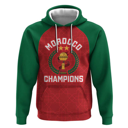 Custom Morocco Atlas Lions Hoodie African Football Champions 2025