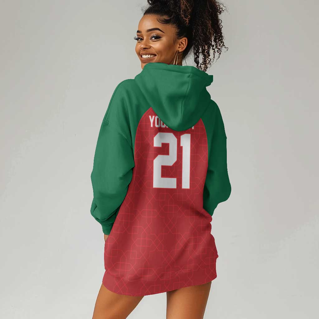 Custom Morocco Atlas Lions Hoodie Dress African Football Champions 2025