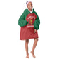 Custom Morocco Atlas Lions Kid Wearable Blanket Hoodie African Football Champions 2025