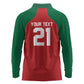 Custom Morocco Atlas Lions Long Sleeve Polo Shirt African Football Champions 2025