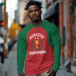 Custom Morocco Atlas Lions Long Sleeve Shirt African Football Champions 2025