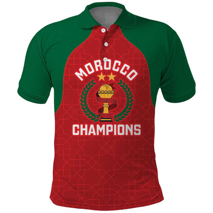 Custom Morocco Atlas Lions Polo Shirt African Football Champions 2025