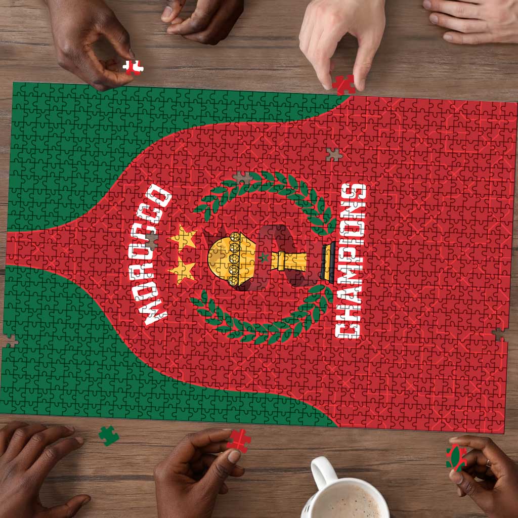 Morocco Atlas Lions Puzzle African Football Champions 2025
