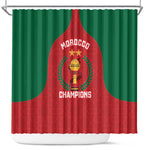 Morocco Atlas Lions Shower Curtain African Football Champions 2025
