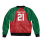 Custom Morocco Atlas Lions Sleeve Zip Bomber Jacket African Football Champions 2025
