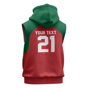 Custom Morocco Atlas Lions Sleeveless Hoodie African Football Champions 2025