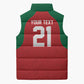 Custom Morocco Atlas Lions Sleeveless Puffer Jacket African Football Champions 2025