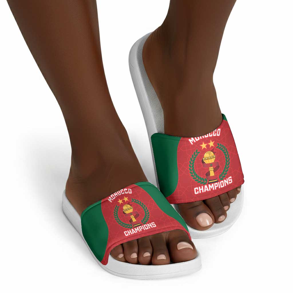 Morocco Atlas Lions Slide Sandals African Football Champions 2025