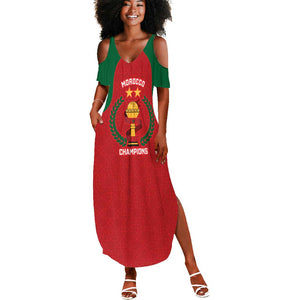Custom Morocco Atlas Lions Summer Maxi Dress African Football Champions 2025