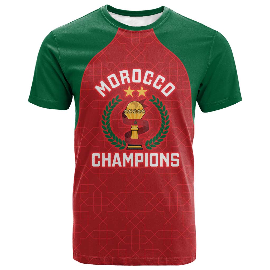 Custom Morocco Atlas Lions T shirt African Football Champions 2025