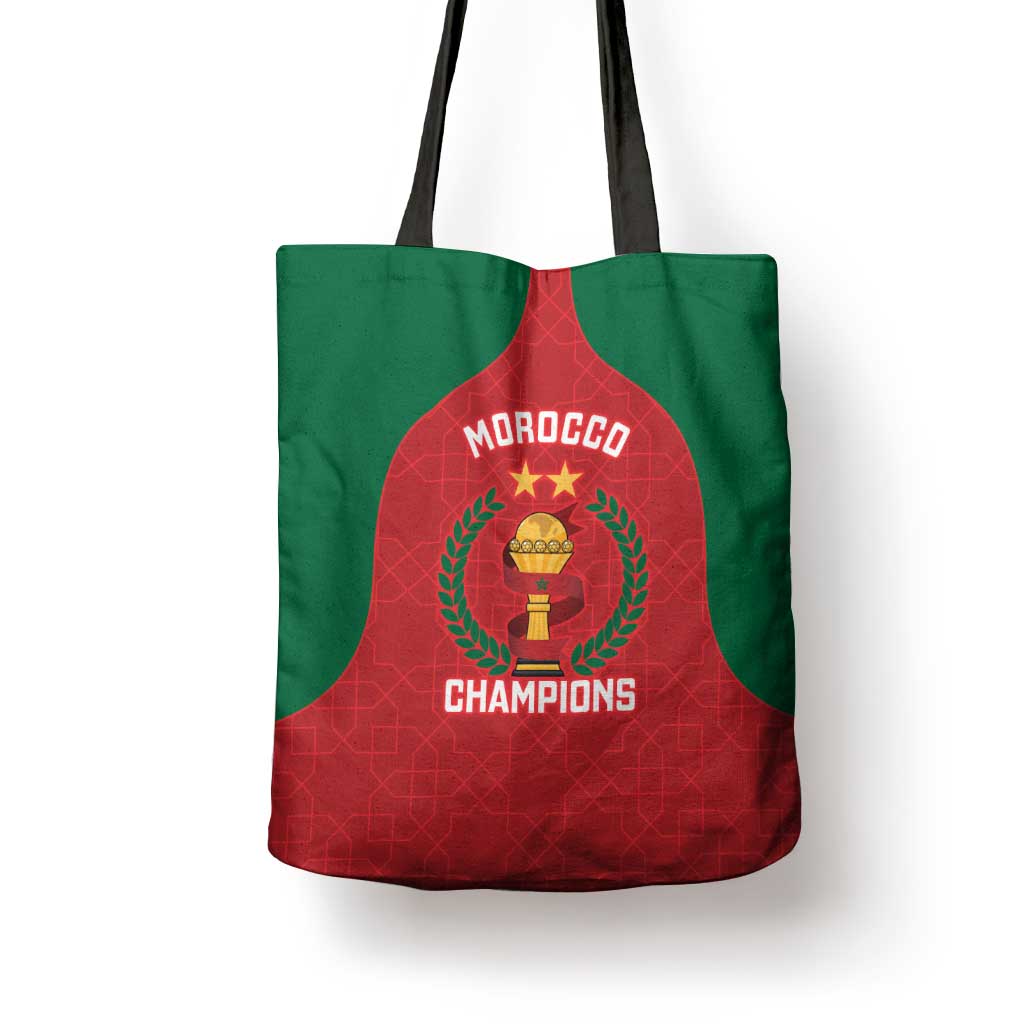 Morocco Atlas Lions Tote Bag African Football Champions 2025