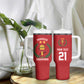 Custom Morocco Atlas Lions Tumbler With Handle African Football Champions 2025