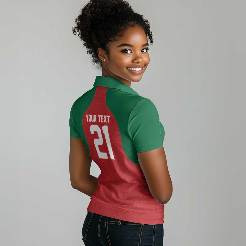 Custom Morocco Atlas Lions Women Polo Shirt African Football Champions 2025