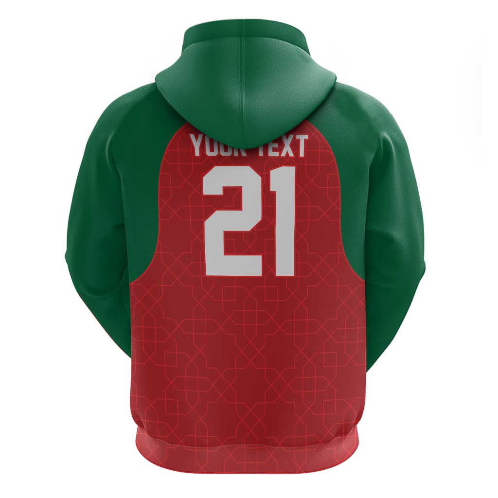 Custom Morocco Atlas Lions Zip Hoodie African Football Champions 2025