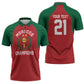 Custom Morocco Atlas Lions Zipper Polo Shirt African Football Champions 2025