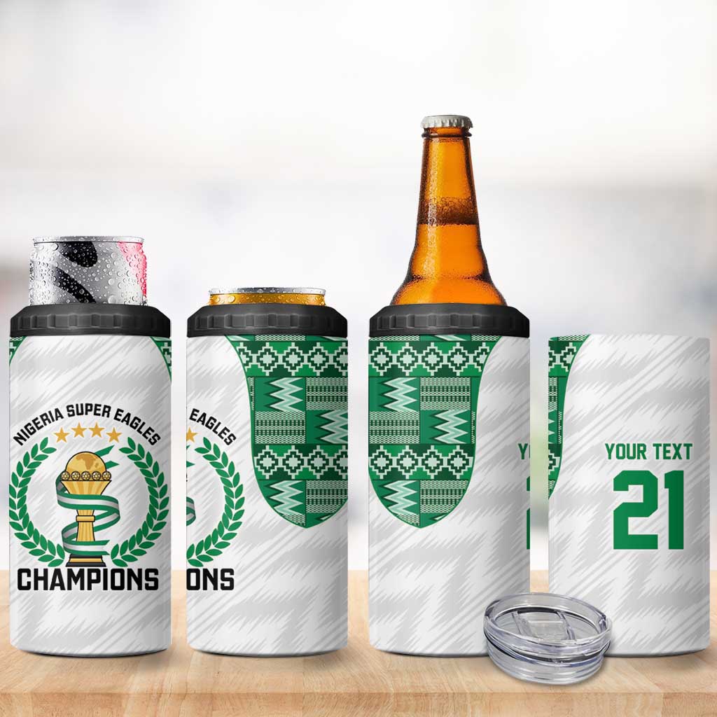 Custom Nigeria Super Eagles 4 in 1 Can Cooler Tumbler African Football Champions 2025