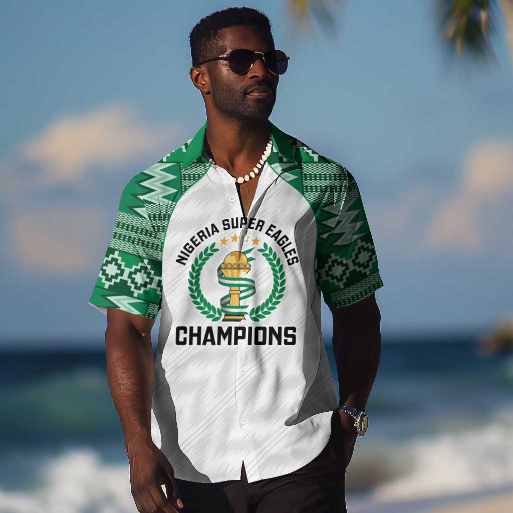 Custom Nigeria Super Eagles Hawaiian Shirt African Football Champions 2025