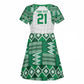 Custom Nigeria Super Eagles Kid Short Sleeve Dress African Football Champions 2025