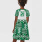 Custom Nigeria Super Eagles Kid Short Sleeve Dress African Football Champions 2025
