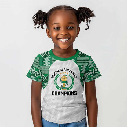Custom Nigeria Super Eagles Kid T shirt African Football Champions 2025
