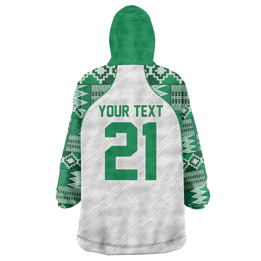 Custom Nigeria Super Eagles Kid Wearable Blanket Hoodie African Football Champions 2025