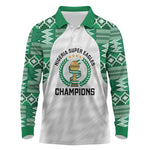Custom Nigeria Super Eagles Long Sleeve Polo Shirt African Football Champions 2025