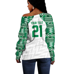 Custom Nigeria Super Eagles Off Shoulder Sweater African Football Champions 2025