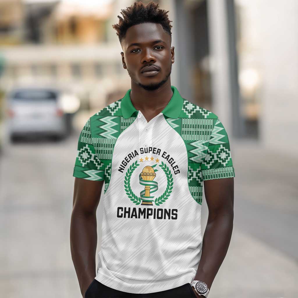 Custom Nigeria Super Eagles Polo Shirt African Football Champions 2025