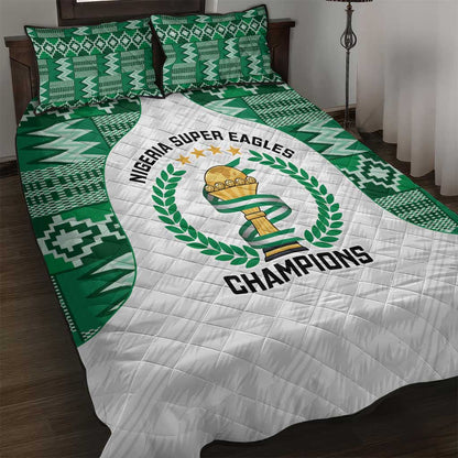 Nigeria Super Eagles Quilt Bed Set African Football Champions 2025