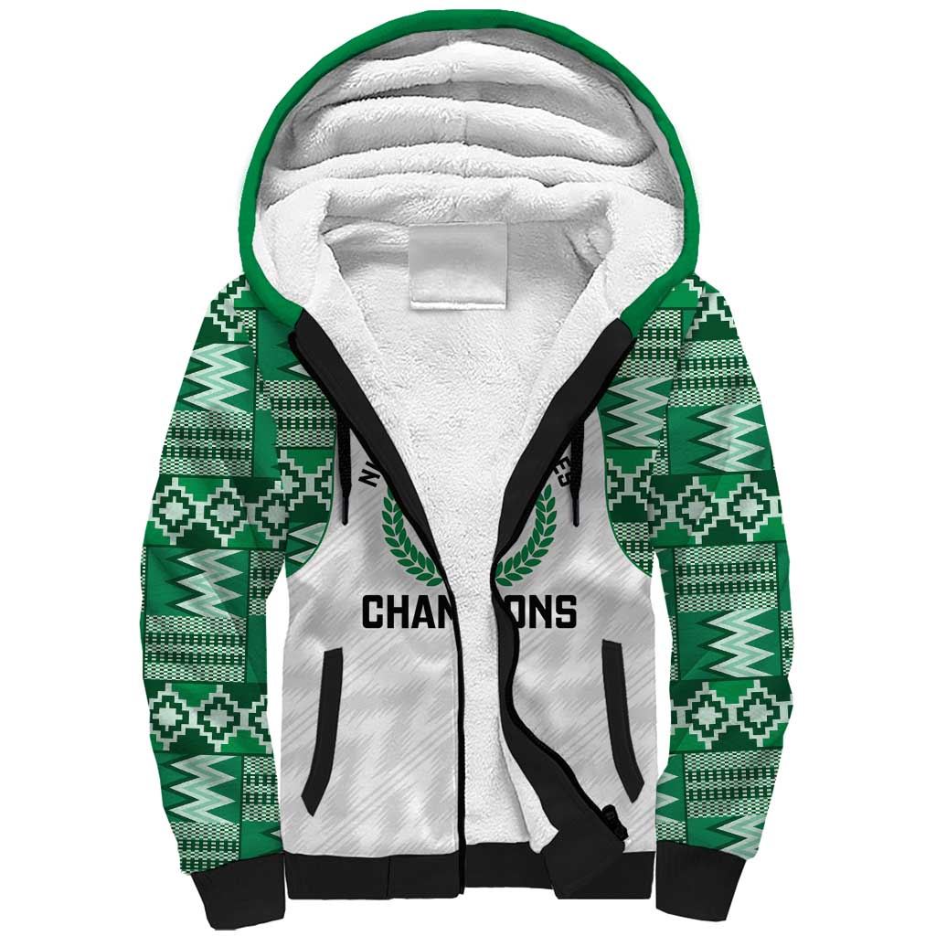 Custom Nigeria Super Eagles Sherpa Hoodie African Football Champions 2025