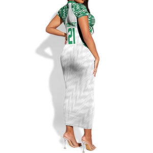 Custom Nigeria Super Eagles Short Sleeve Bodycon Dress African Football Champions 2025