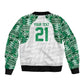 Custom Nigeria Super Eagles Sleeve Zip Bomber Jacket African Football Champions 2025