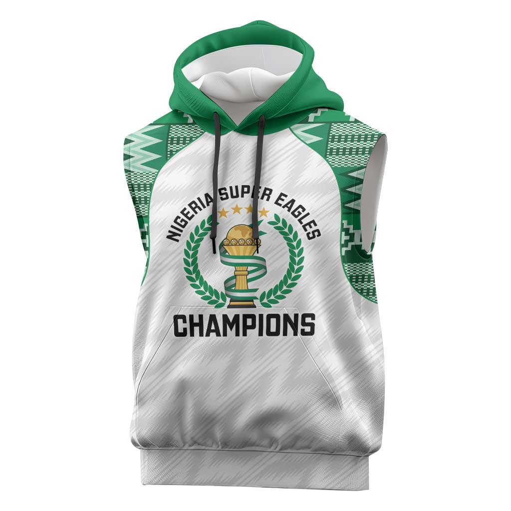 Custom Nigeria Super Eagles Sleeveless Hoodie African Football Champions 2025