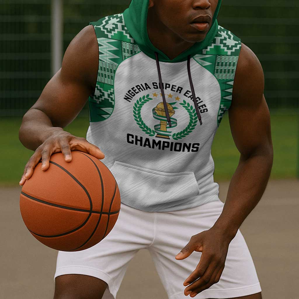 Custom Nigeria Super Eagles Sleeveless Hoodie African Football Champions 2025