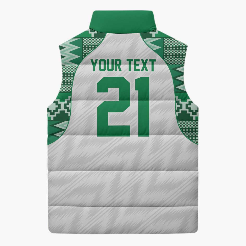 Custom Nigeria Super Eagles Sleeveless Puffer Jacket African Football Champions 2025