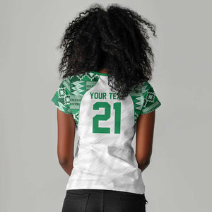 Custom Nigeria Super Eagles Women V-Neck T-Shirt African Football Champions 2025