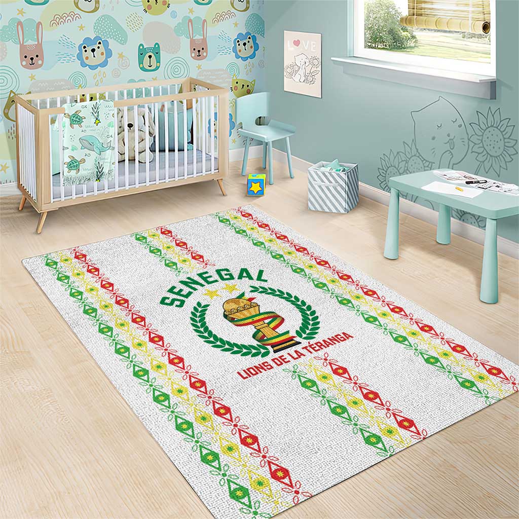 Senegal Lions of Teranga Area Rug African Football Champions 2025