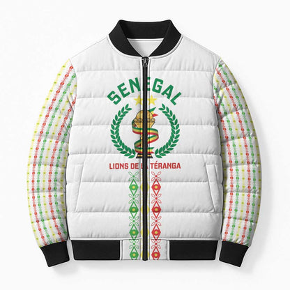 Custom Senegal Lions of Teranga Bomber Puffer Jacket African Football Champions 2025