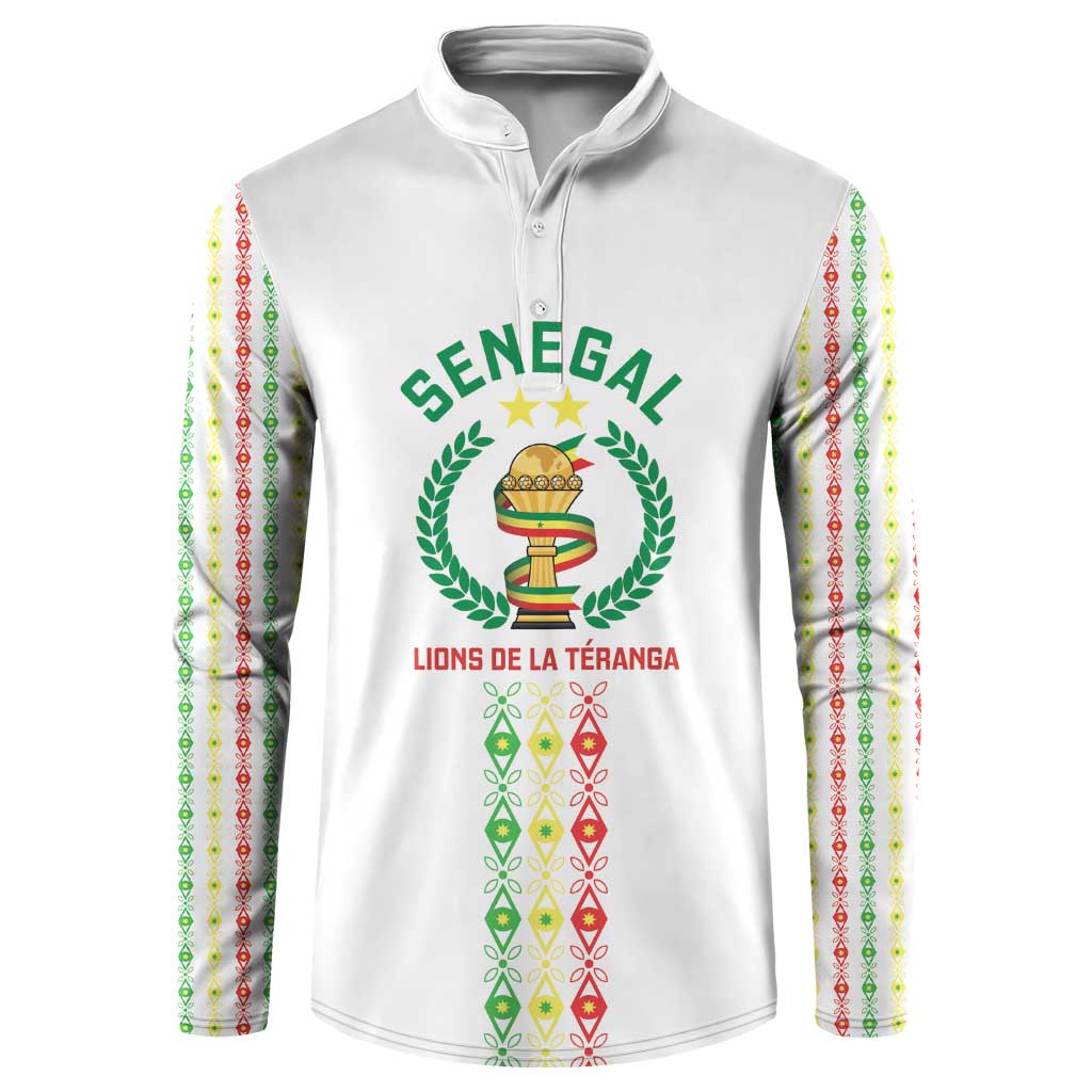 Custom Senegal Lions of Teranga Button Sweatshirt African Football Champions 2025
