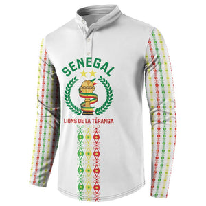 Custom Senegal Lions of Teranga Button Sweatshirt African Football Champions 2025