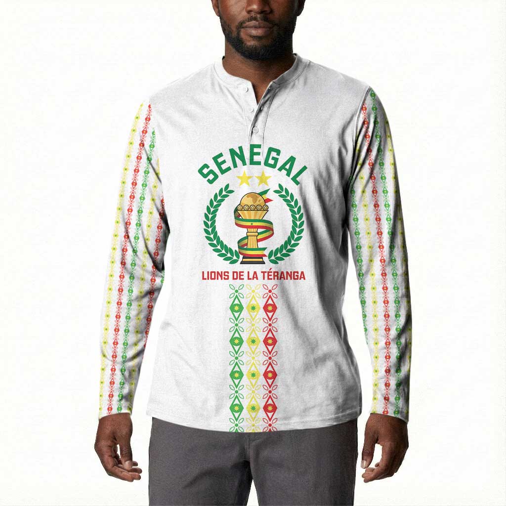 Custom Senegal Lions of Teranga Button Sweatshirt African Football Champions 2025
