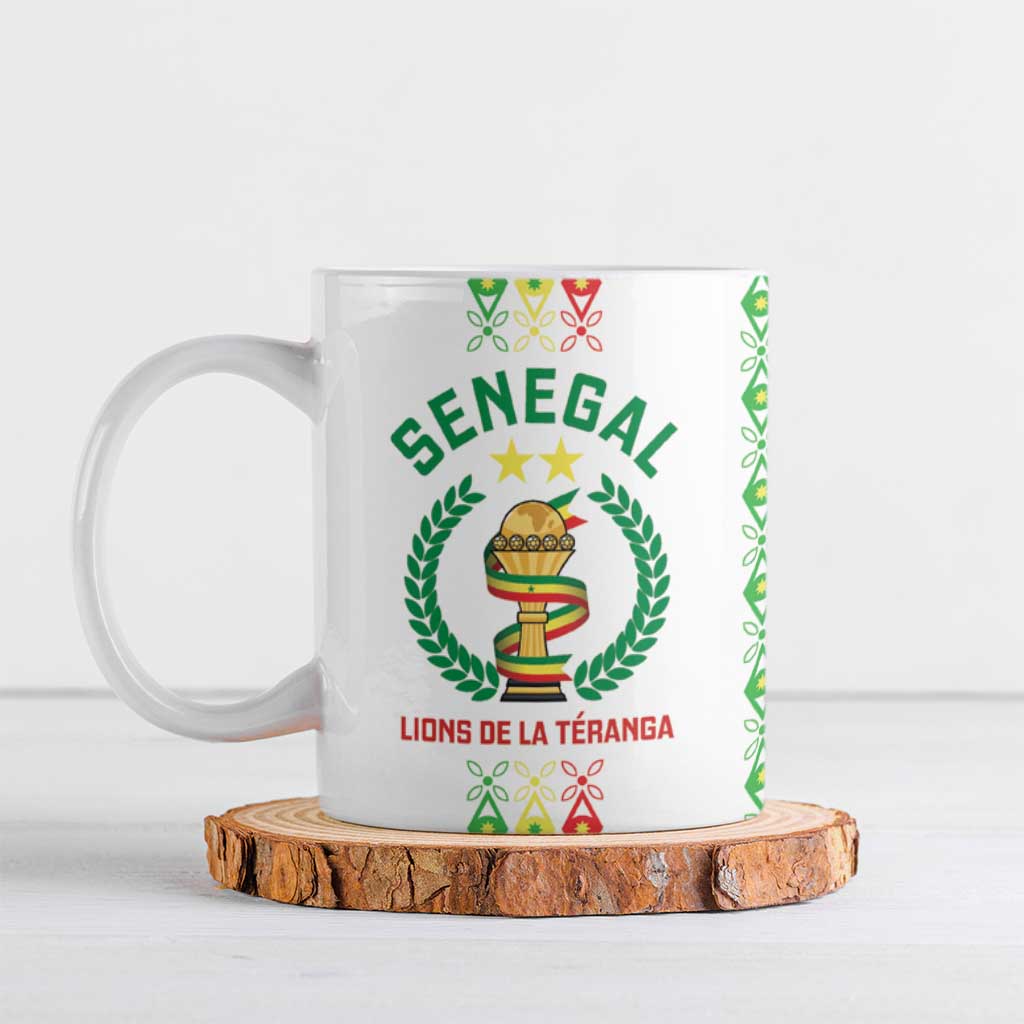 Custom Senegal Lions of Teranga Ceramic Mug African Football Champions 2025