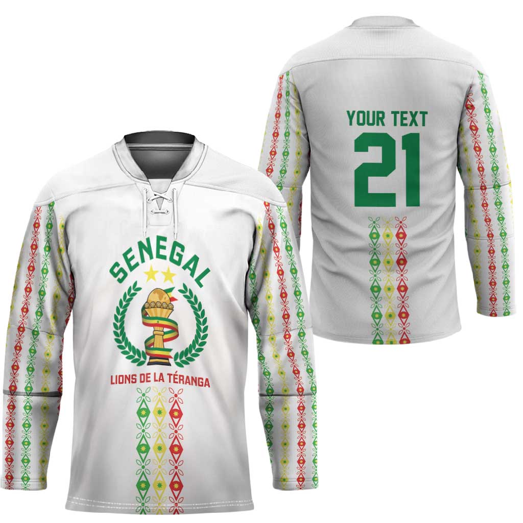 Custom Senegal Lions of Teranga Hockey Jersey African Football Champions 2025