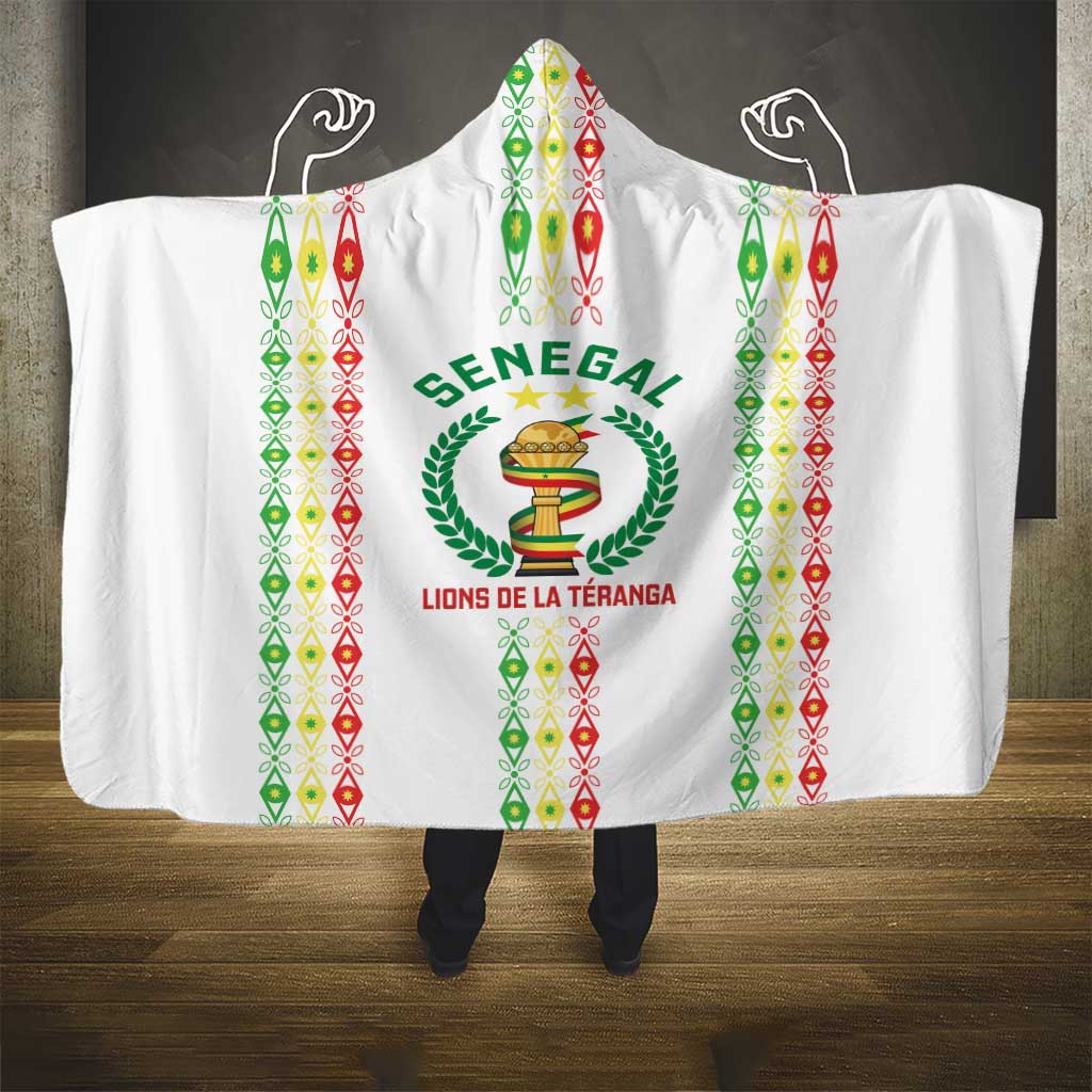 Senegal Lions of Teranga Hooded Blanket African Football Champions 2025