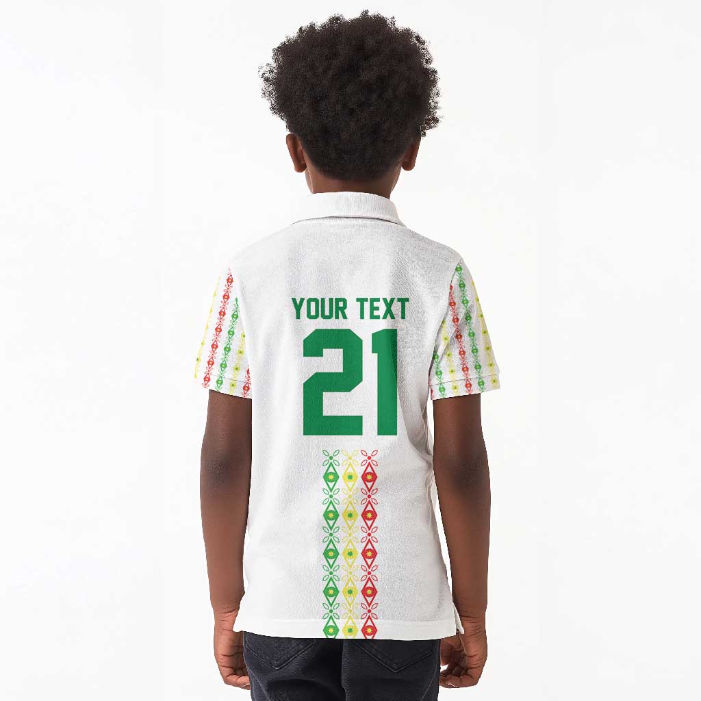 Custom Senegal Lions of Teranga Kid Polo Shirt African Football Champions 2025