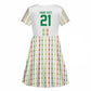 Custom Senegal Lions of Teranga Kid Short Sleeve Dress African Football Champions 2025