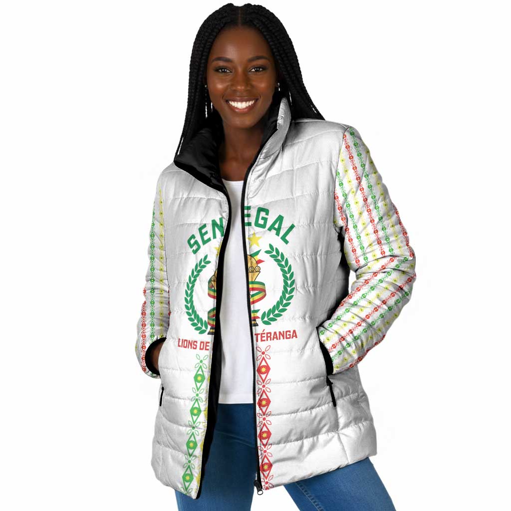 Custom Senegal Lions of Teranga Padded Jacket African Football Champions 2025