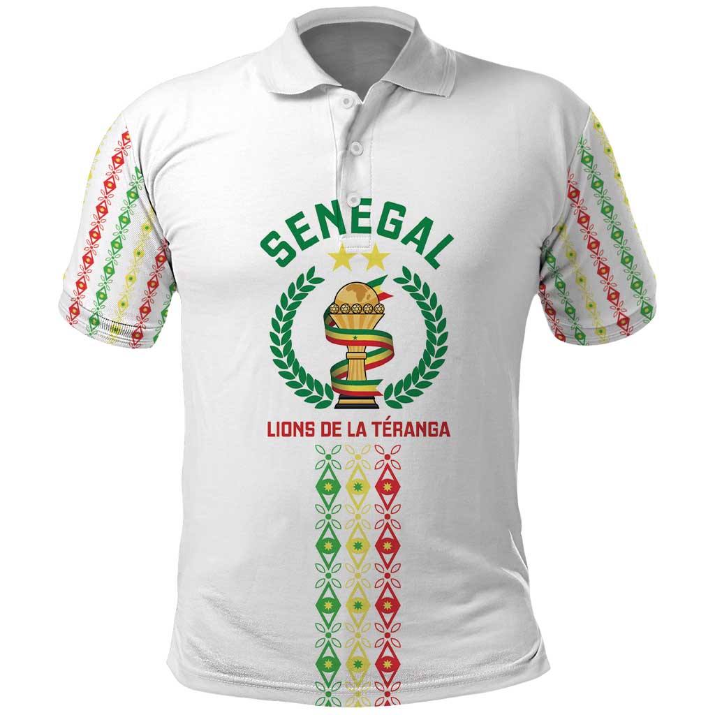 Custom Senegal Lions of Teranga Polo Shirt African Football Champions 2025