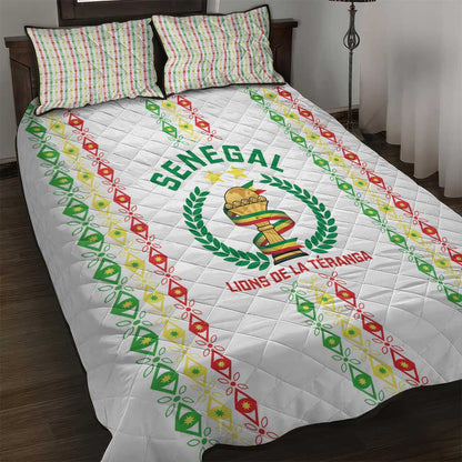 Senegal Lions of Teranga Quilt Bed Set African Football Champions 2025