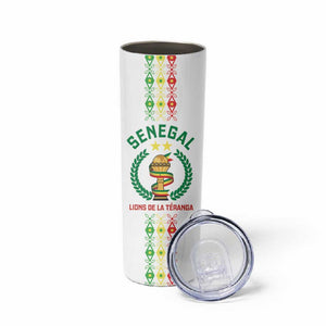 Custom Senegal Lions of Teranga Skinny Tumbler African Football Champions 2025